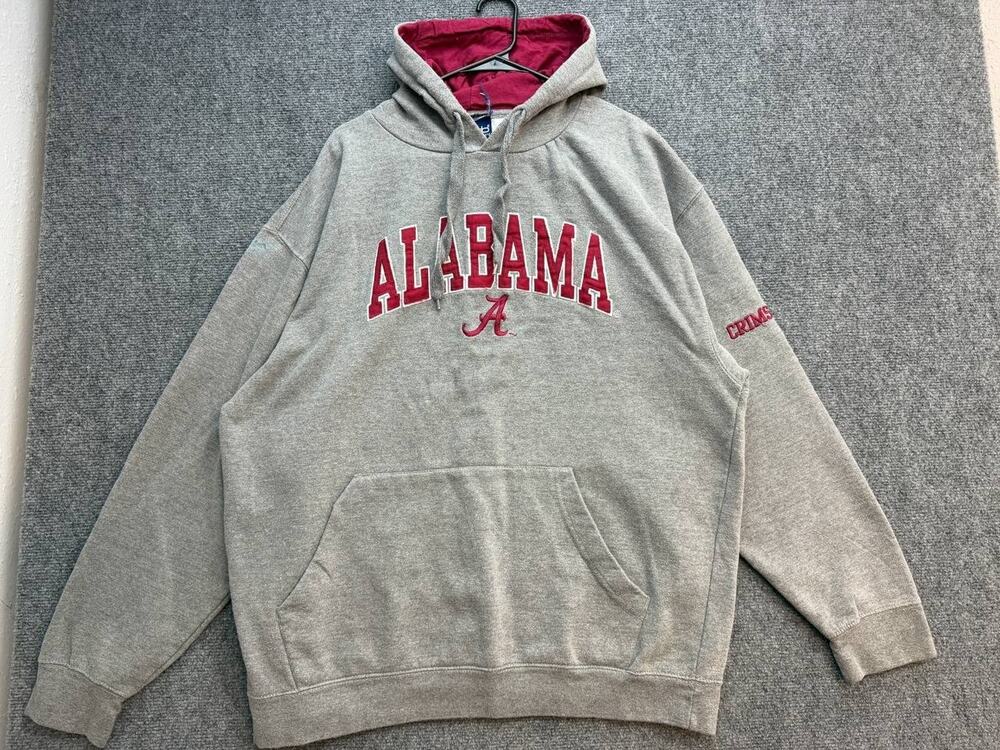 Old Varsity Brand NCAA Alabama Crimson Tide Men's L Gray Pullover Hoodie